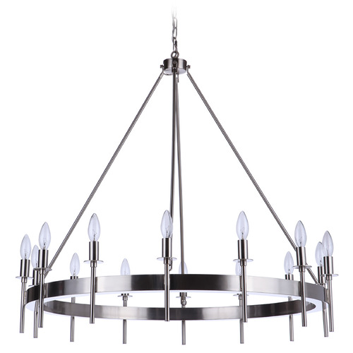 Craftmade Lighting Larrson Brushed Polished Nickel Chandelier by Craftmade Lighting 54314-BNK