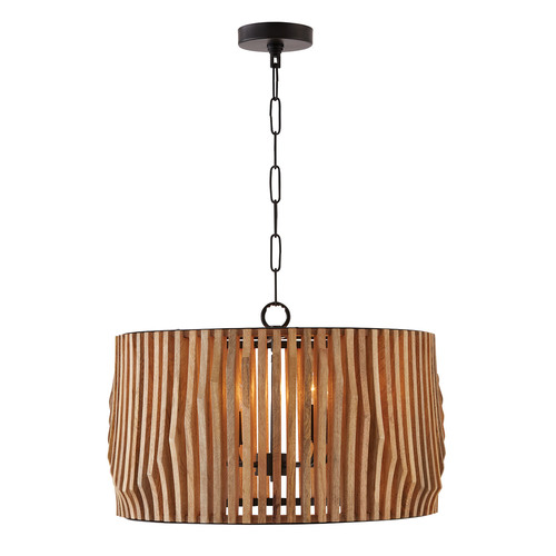 Capital Lighting Archer 24-Inch Wood Pendant in Light Wood & Black by Capital Lighting 344642WK