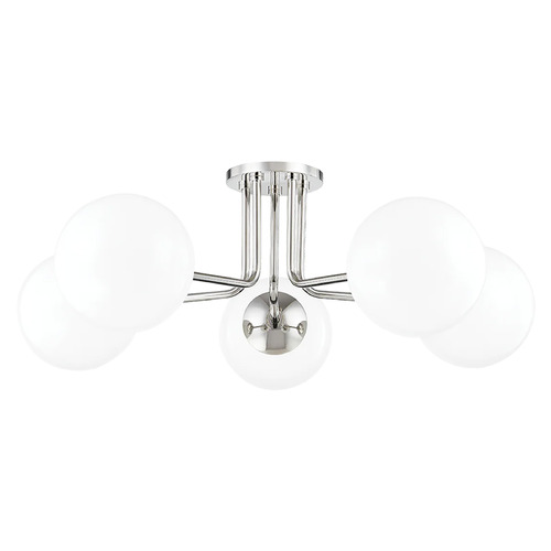 Mitzi Anya Polished Nickel 5-Light Chandelier