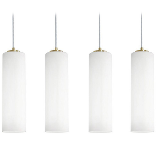 Afx Lighting Leo Light Antique Brass Multi-Light Pendant with Cylindrical Shade