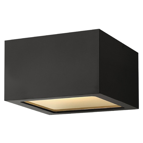 Kube Satin Black LED Flush Mount 3000K by Hinkley Lighting