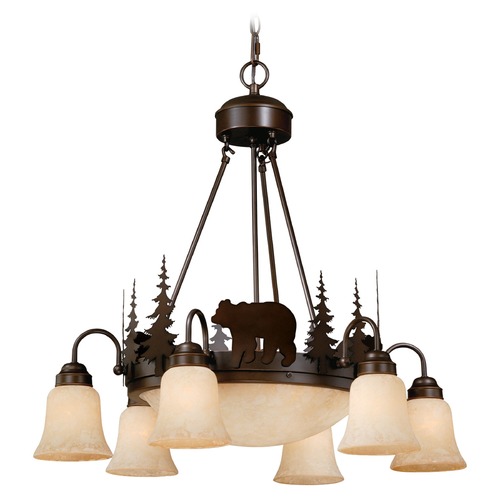 Vaxcel Lighting Bozeman Burnished Bronze Chandelier by Vaxcel Lighting CH55706BBZ