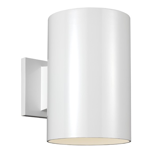 Visual Comfort Studio Collection Outdoor Cylinders White LED Outdoor Wall Light by Visual Comfort Studio 8313997S-15