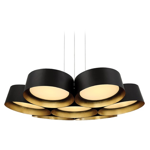 Modern Forms by WAC Lighting Marimba 34-Inch LED Chandelier in Gold Leaf & Dark Bronze by Modern Forms PD-52734-GL