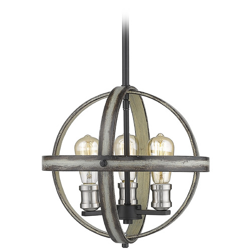 Z-Lite Kirkland Ashen Barnboard Pendant by Z-Lite 472B14-ABB