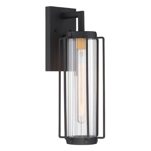 Minka Lavery Avonlea Sand Black with Gold Socket Outdoor Wall Light by Minka Lavery 72733-66G