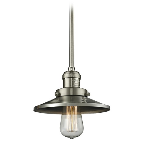 Innovations Lighting Innovations Lighting Railroad Brushed Satin Nickel Mini-Pendant Light with Coolie Shade 201S-SN-M2
