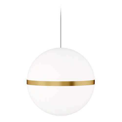 Hanea LED MonoRail Pendant in Natural Brass by Visual Comfort Modern