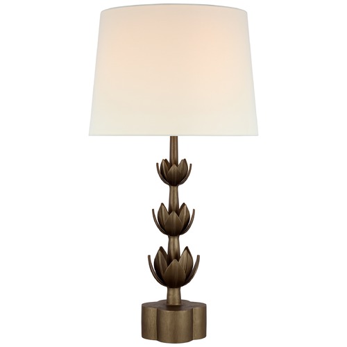 Visual Comfort Signature Collection Julie Neill Alberto Triple Table Lamp in Bronze Leaf by Visual Comfort Signature JN3003ABLL