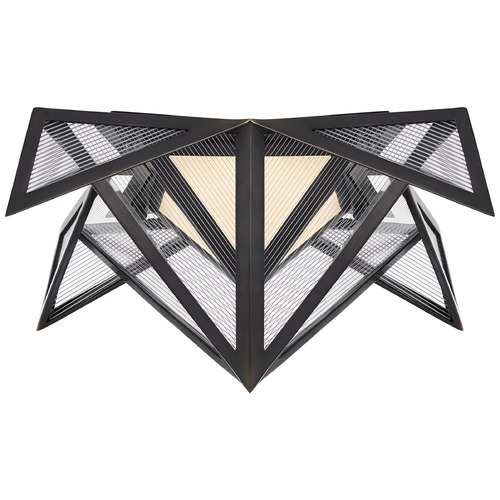 Visual Comfort Signature Collection Kelly Wearstler Ori Small Flush Mount in Bronze by Visual Comfort Signature KW4650BZCLG