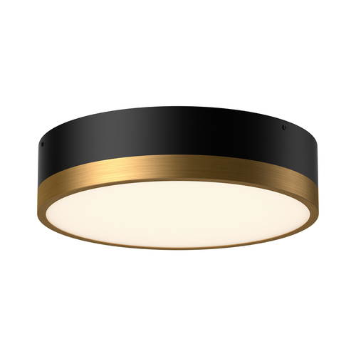 Alora Lighting Brisbane Matte Black & Aged Gold Flushmount Light