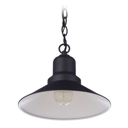 Singleton Midnight Barn Light with Coolie Shade by Craftmade Lighting