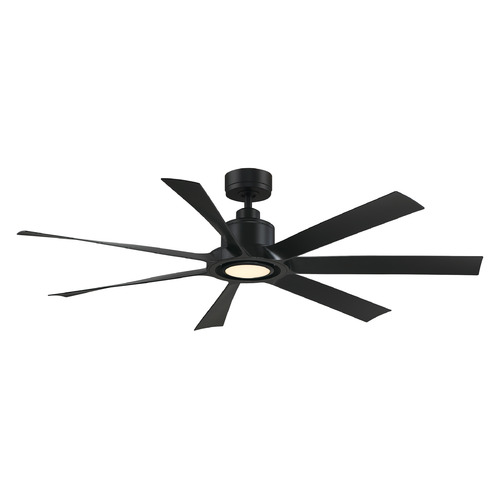 Fanimation Fans Lenzi Black LED Ceiling Fan with Light
