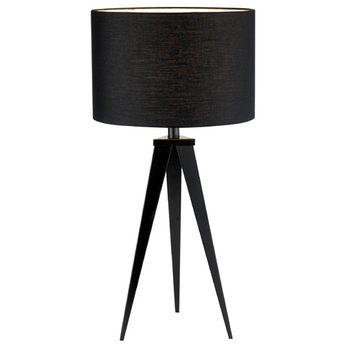 Mid-Century Modern Table Lamp Black by Adesso Lighting