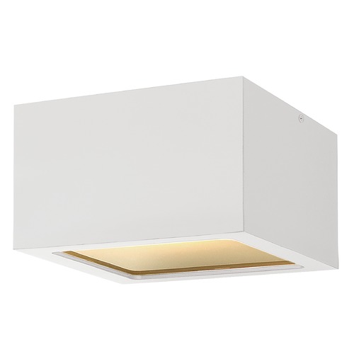 Kube Satin White LED Flush Mount 3000K by Hinkley Lighting