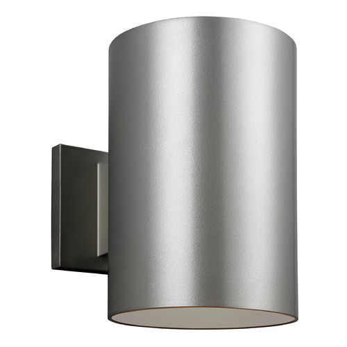 Visual Comfort Studio Collection Outdoor Cylinders Painted Brushed Nickel LED Outdoor Wall Light by Visual Comfort Studio 8313997S-753