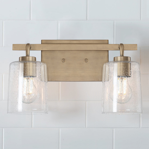 Greyson 14.50-Inch Vanity Light in Aged Brass by HomePlace by Capital Lighting