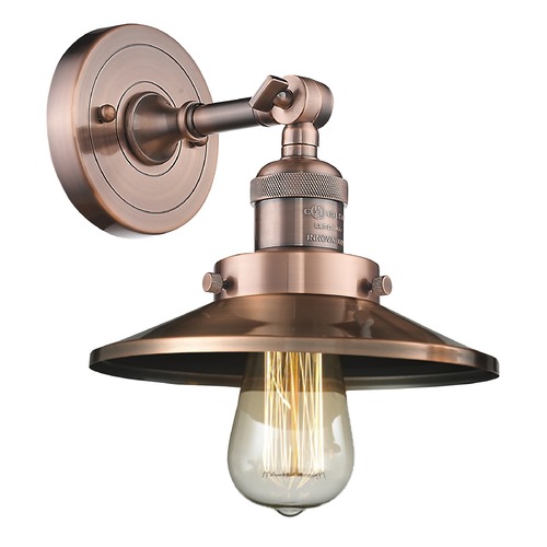 Innovations Lighting Innovations Lighting Railroad Antique Copper Sconce 203-AC-M3