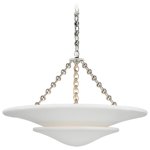 Aerin Mollino Tiered Chandelier in Polished Nickel by Visual Comfort Signature
