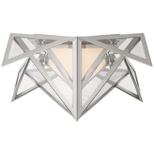 Visual Comfort Signature Collection Kelly Wearstler Ori Small Flush Mount in Nickel by Visual Comfort Signature KW4650PNCLG