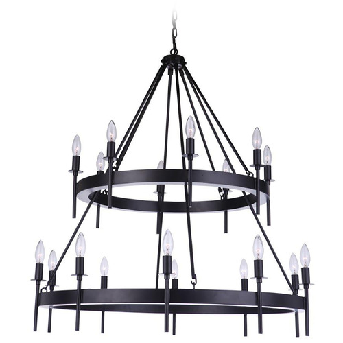Larrson Flat Black Chandelier by Craftmade Lighting