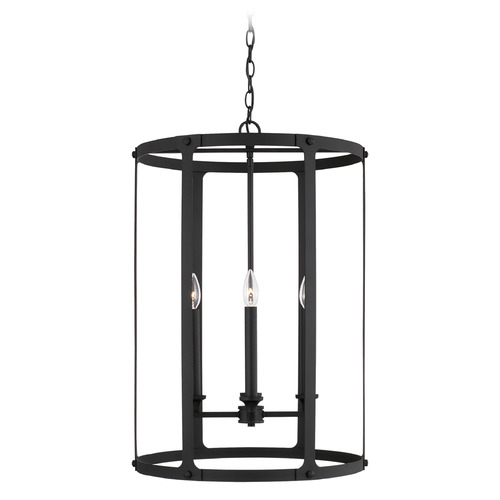 Capital Lighting Brennen 19-Inch Foyer Pendant in Matte Black by Capital Lighting 544941BI