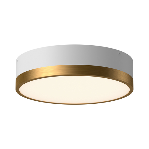 Alora Lighting Brisbane White & Aged Gold Flushmount Light