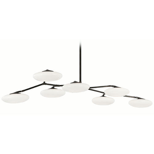 Visual Comfort Signature Collection Champalimaud Brindille Linear Chandelier in Gun Metal by VC Signature CD5015GM-WG