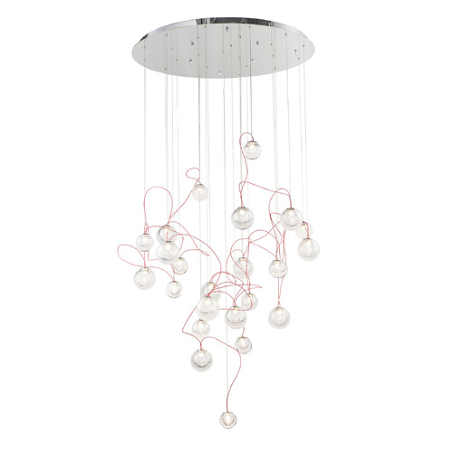 ET2 Lighting Et2 Bobble Polished Chrome LED Multi-Light Pendant with Globe Shade E20658-91PC