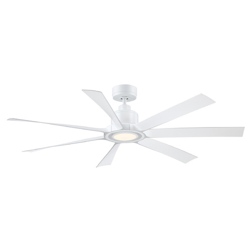 Fanimation Fans Lenzi Matte White LED Ceiling Fan with Light