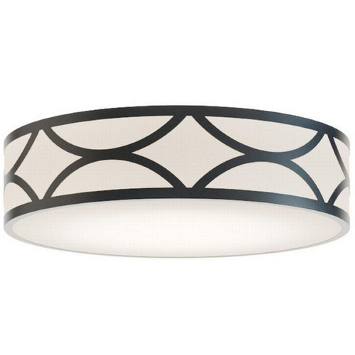 AFX Lighting Afx Lighting Lake Black Flushmount Light LAKF16MBBK