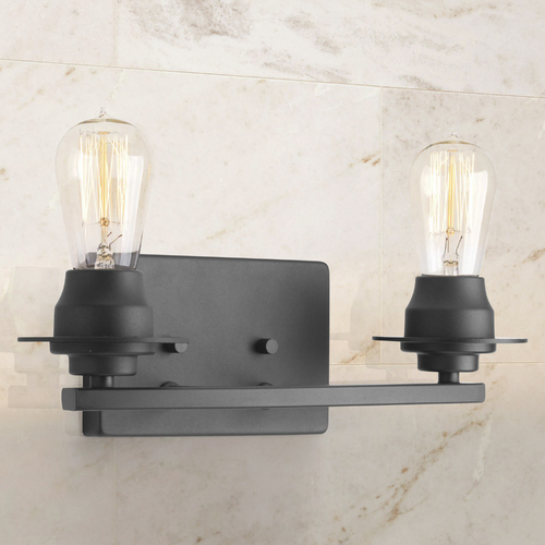 Progress Lighting Debut Graphite 2-Light Bathroom Light by Progress Lighting P300009-143