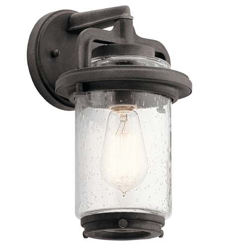 Kichler Lighting Andover Outdoor Wall Light in Weathered Zinc by Kichler Lighting 49864WZC