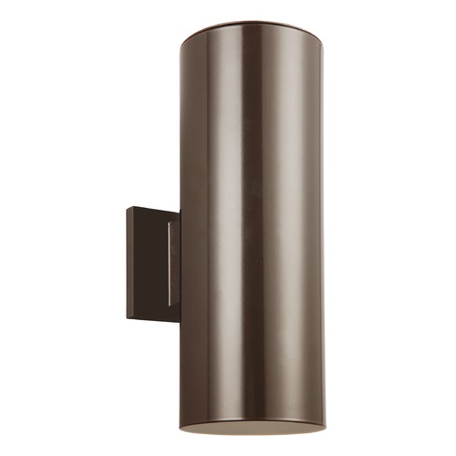 Generation Lighting Outdoor Cylinders Bronze LED Outdoor Wall Light 8413897S-10