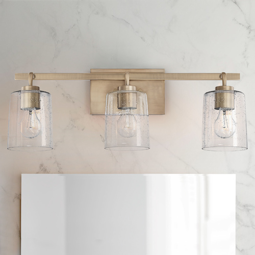 Greyson 25-Inch Vanity Light in Aged Brass by HomePlace by Capital Lighting