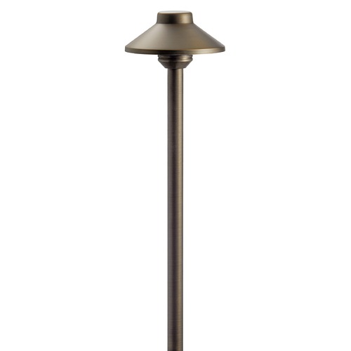 Stepped Dome 20.25-Inch 12V LED Path Light in Centennial Brass by Kichler Lighting