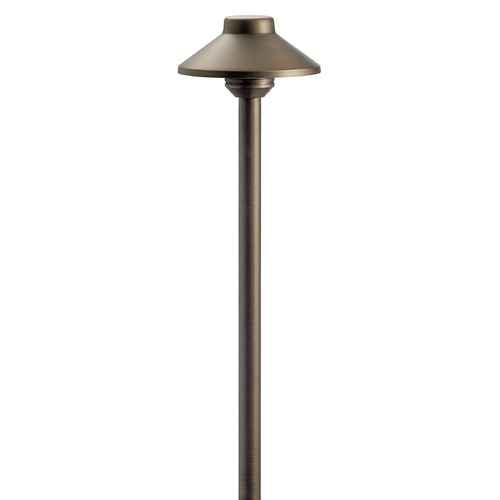 Kichler Lighting Stepped Dome 20.25-Inch 12V LED Path Light in Centennial Brass by Kichler Lighting 15505CBR