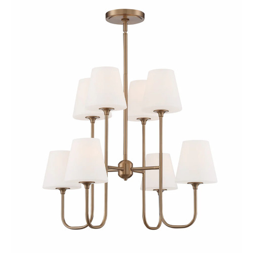 Crystorama Lighting Keenan 28-Inch Wide Chandelier in Vibrant Gold by Crystorama Lighting KEE-A3008-VG