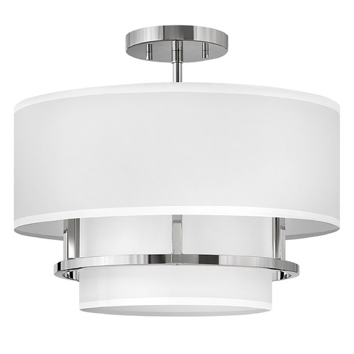 Graham Medium Semi-Flush Mount in Polished Nickel by Hinkley Lighting