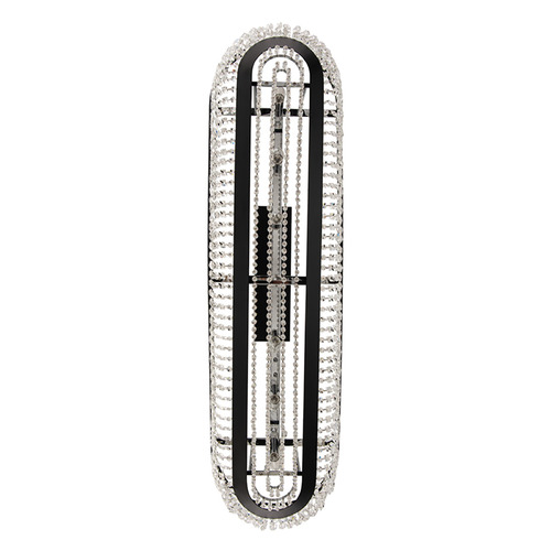 Allegri Crystal Terzo Matte Black & Polished Chrome Island Light with Bowl / Dome Shade