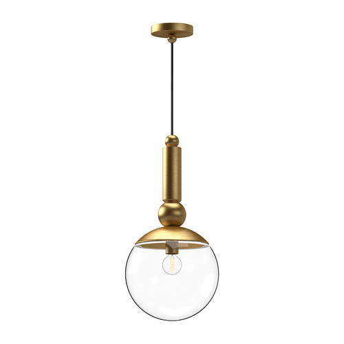 Alora Lighting Delilah Brushed Gold Mini-Pendant Light with Globe Shade