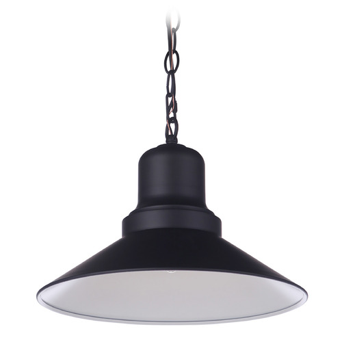 Singleton Midnight Barn Light with Coolie Shade by Craftmade Lighting