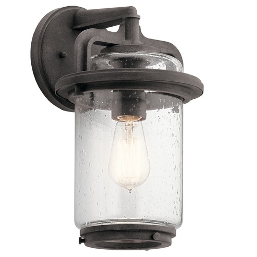 Kichler Lighting Andover Outdoor Wall Light in Weathered Zinc by Kichler Lighting 49865WZC