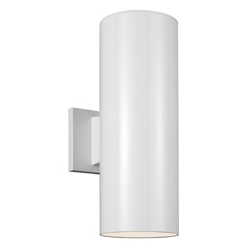 Visual Comfort Studio Collection Outdoor Cylinders White LED Outdoor Wall Light by Visual Comfort Studio 8413897S-15