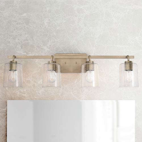 Greyson 33.50-Inch Aged Brass Bath Light by HomePlace by Capital Lighting