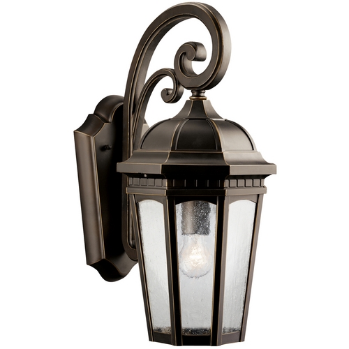 Courtyard 17.75-Inch Outdoor Wall Light in Rubbed Bronze by Kichler Lighting