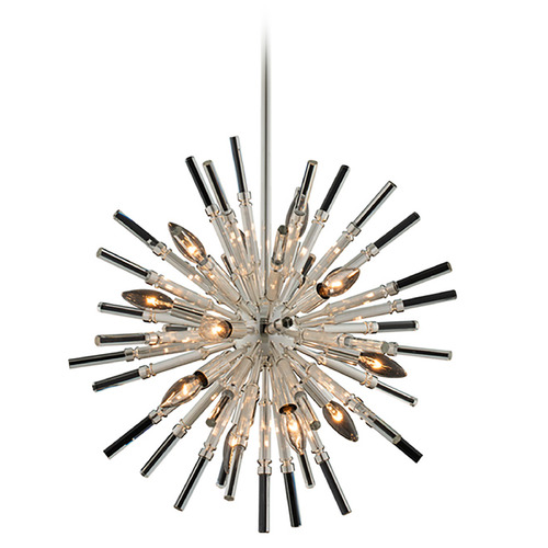Allegri Lighting Allegri Crystal Sprazzo Polished Silver Pendant Light 037455-014-FR001