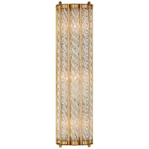 Visual Comfort Signature Collection Aerin Eaton Linear Sconce in Antique Brass by Visual Comfort Signature ARN2027HAB
