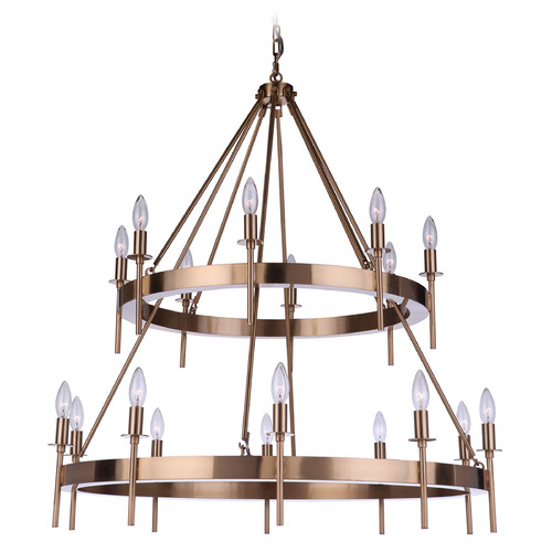 Larrson Satin Brass Chandelier by Craftmade Lighting