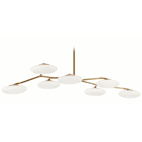 Visual Comfort Signature Collection Champalimaud Brindille Linear Chandelier in Brass by VC Signature CD5015SB-WG